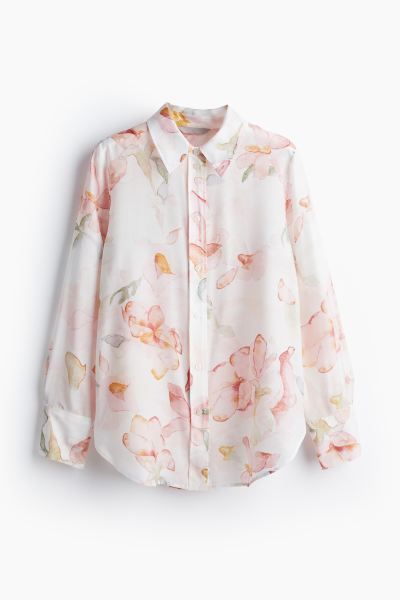 Shirt - White/floral - Ladies | H&M US | H&M (US + CA)