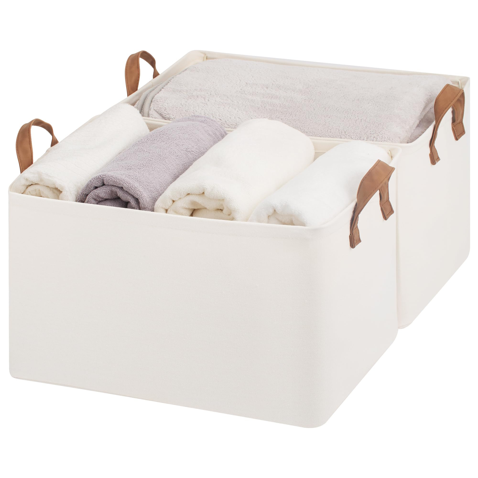 StorageWorks Storage Bins, Shelves Baskets for Organizing, 45L Extra Large Fabric Closet Organize... | Amazon (US)