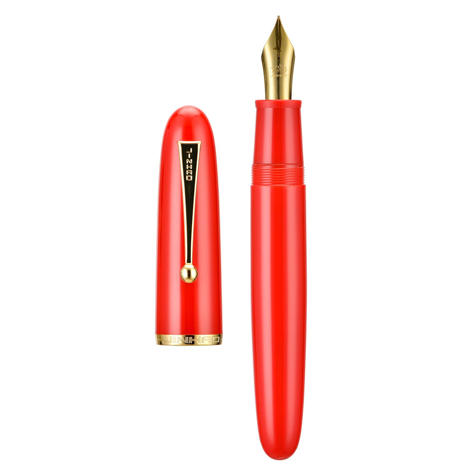 Jinhao 9019 DaDao Series Fountain Pen, Size 8 Medium Heartbeat Nib with Large Ink Converter, Brig... | Amazon (US)