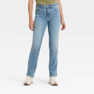 Women's High-Rise Straight Jeans - Universal Thread™ Light Wash 10 | Target