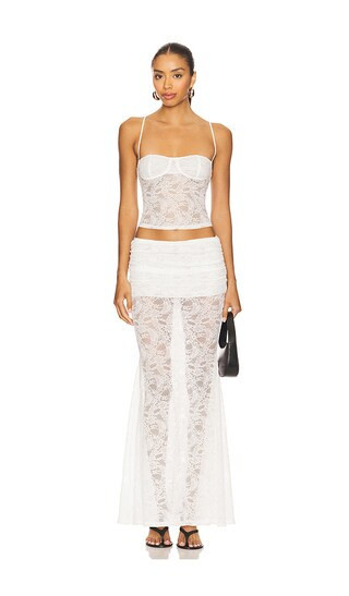 superdown Mimi Maxi Skirt Set in White. - size XS | Revolve Clothing (Global)