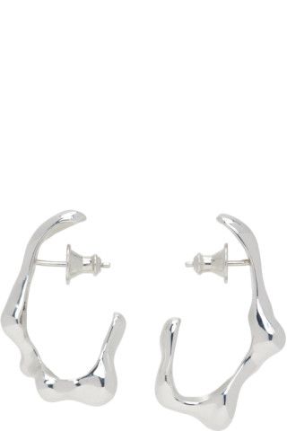 Silver Seep Hook Earrings | SSENSE