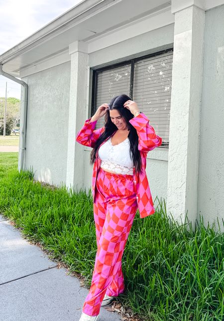 We’re incorporating color this spring and summer to our outfits! This two piece set may be from Temu but it is a total hit! 

Spring outfit 
Checkered 
Colorful outfit 
Trendy style 

#LTKstyletip #LTKfindsunder50 #LTKmidsize