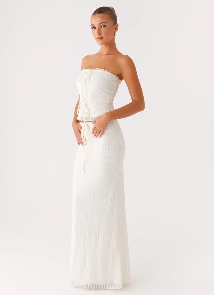Blakely Maxi Skirt - Ivory | Peppermayo (Global)