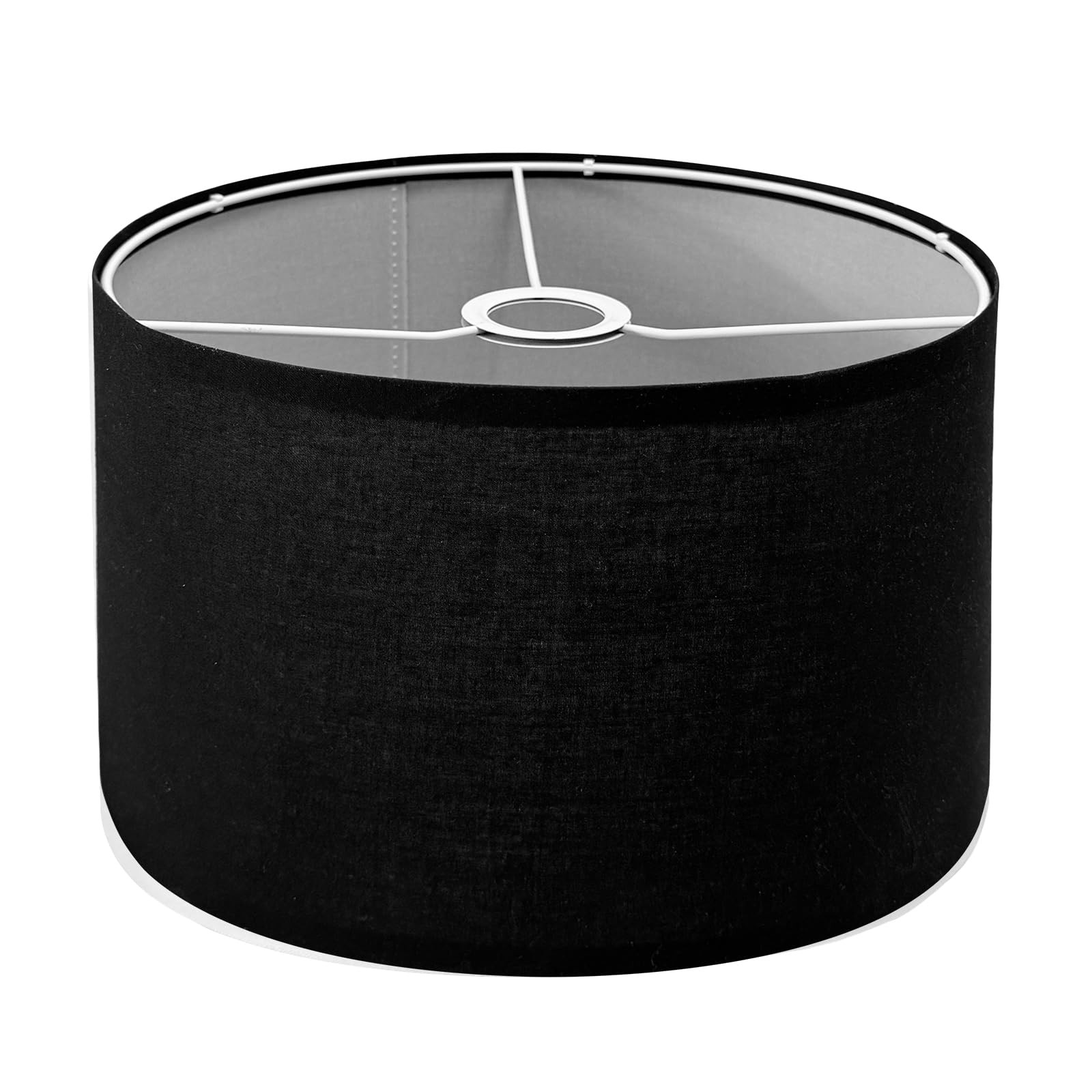 Drum Lamp Shades for Table Lamps 12"x12"x8" Linen Lampshade Easy Assembly Lamp Shade with E27 to ... | Amazon (US)