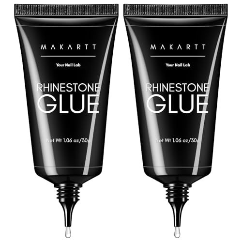Makartt Nail Rhinestone Glue for Nails- 60ML Super Strong Gel Glue for Rhinestones, 3D Art Charm Decorations Bling Gem Bow Jewels Crystals Beads Diamonds Pearls, Beauty Gift, UV Lamp Need | Amazon (US)