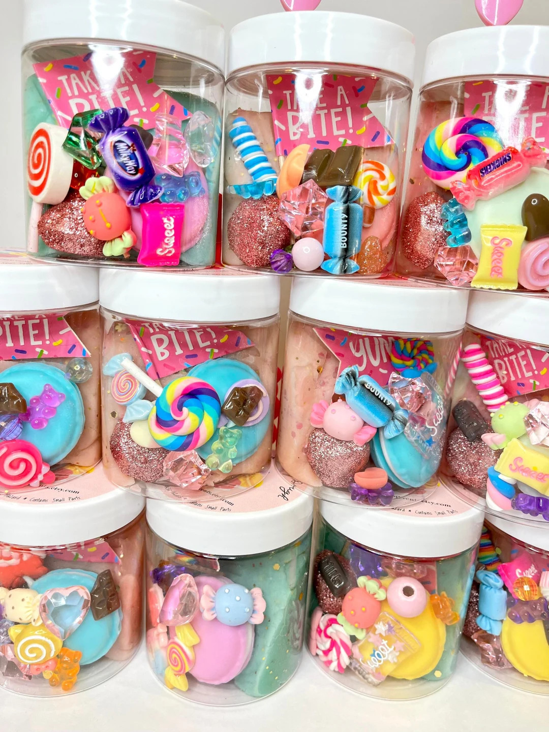 CANDY LAND Birthday Favors Play Dough Jar Candy Birthday Favor Kids Parties Candy Birthday Party ... | Etsy (US)
