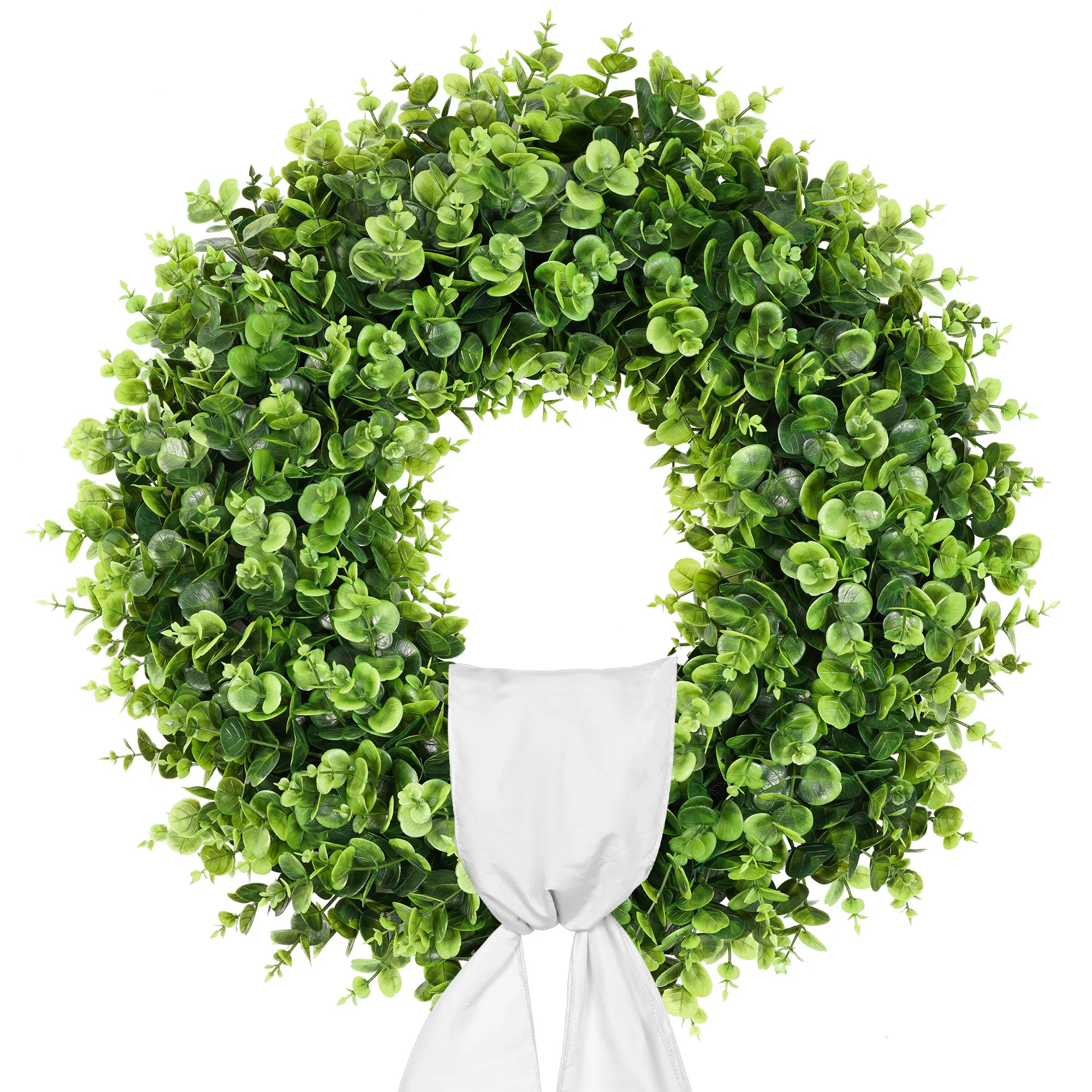 24 Inch Boxwood Wreath, Artificial Boxwood Wreath Front Door Wreaths Artificial Spring Summer Gre... | Wayfair North America