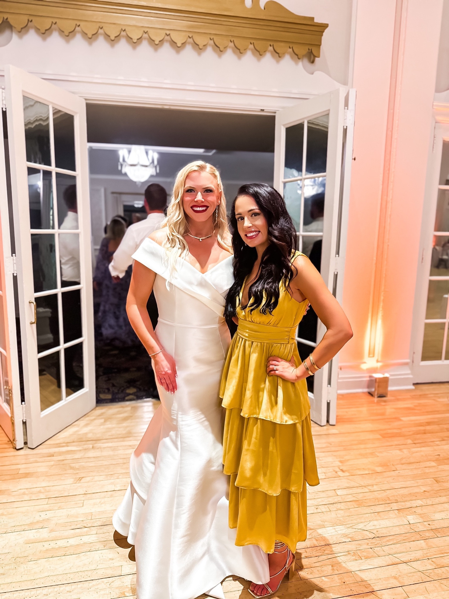 Lulus formal tiered yellow midi dress on sale (small, multiple colors), under $50 amazon gold lace up heels (tts, multiple colors), under $30 amazon floral purse/ clutch (multiple colors), under $10 amazon men’s bow tie set — a perfect fall wedding guest look! #founditonamazon 

#LTKparties #LTKfindsunder50 #LTKsalealert