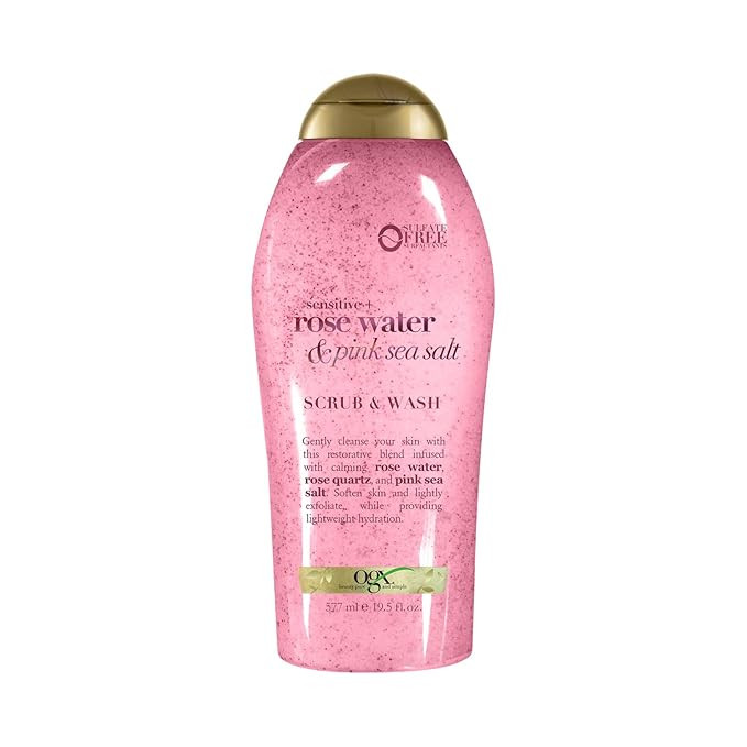OGX Pink sea salt & rosewater gentle soothing body scrub, 19.5 Ounce, 1.0 Count | Amazon (US)