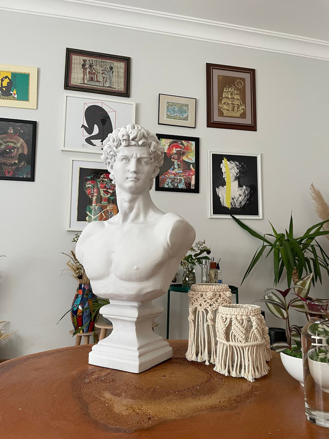 22 Inches Huge David Sculpture Statue, David Bust Statue, Bust, Large White Sculpture,Roman Sculp... | Etsy (US)