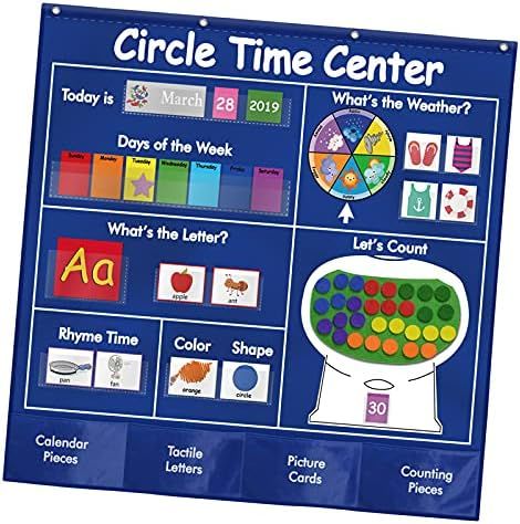 Amazon.com : Colcolo Circle Time Center Pocket Chart Educational Preschool Educational Pocket Cha... | Amazon (US)