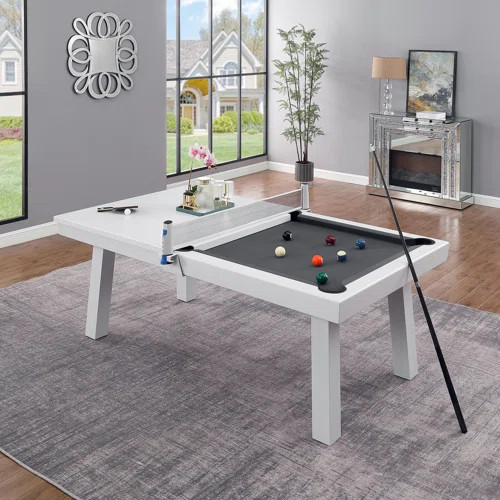 HomeSeason Oasis Outdoor/Indoor Slate Dining Pool Table w/ 2 Benches & Accessories | Wayfair | Wayfair North America