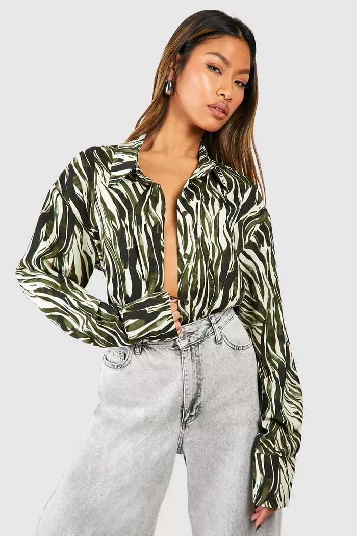 Animal Printed Shirt | Boohoo.com (UK & IE)