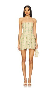 Amanda Uprichard Strapless Bethany Skort Romper in Yellow from Revolve.com | Revolve Clothing (Global)