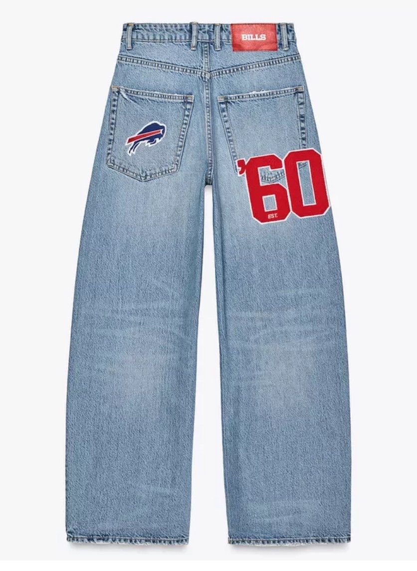 Draft these amazing Buffalo Bills jeans! Comfy and stylish for any day or all things Buffalo!!

#LTKSeasonal #LTKActive #LTKFindsUnder100