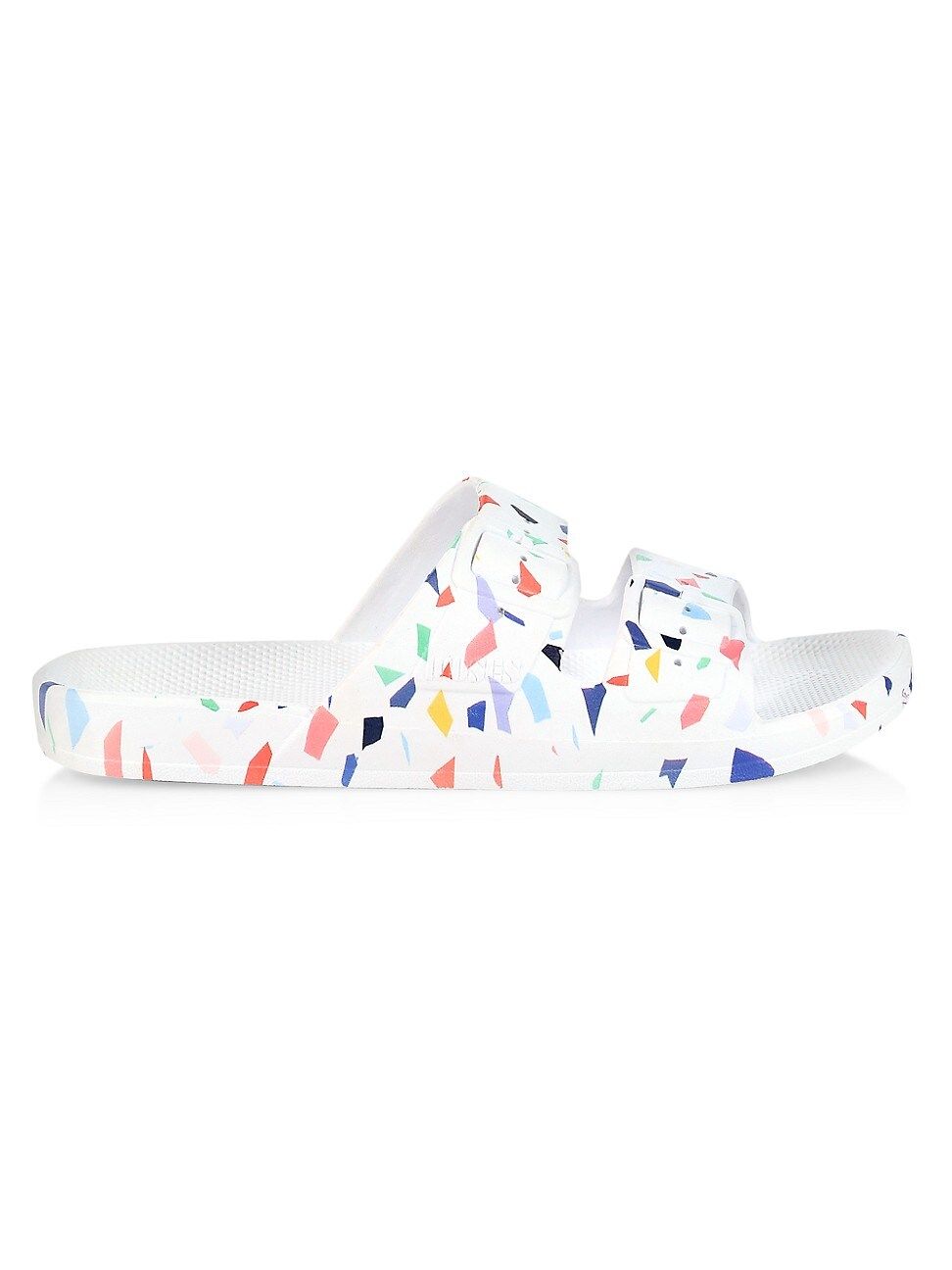 Freedom Moses Terrazzo Two-Strap Slides | Saks Fifth Avenue