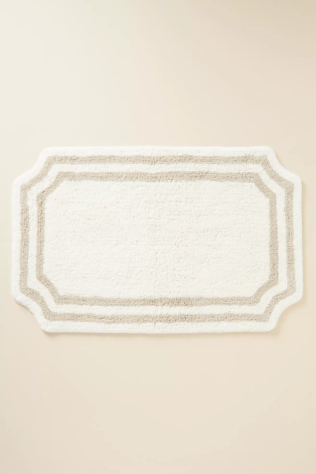 Hand-Tufted Double Border Bath Mat | Anthropologie (US)