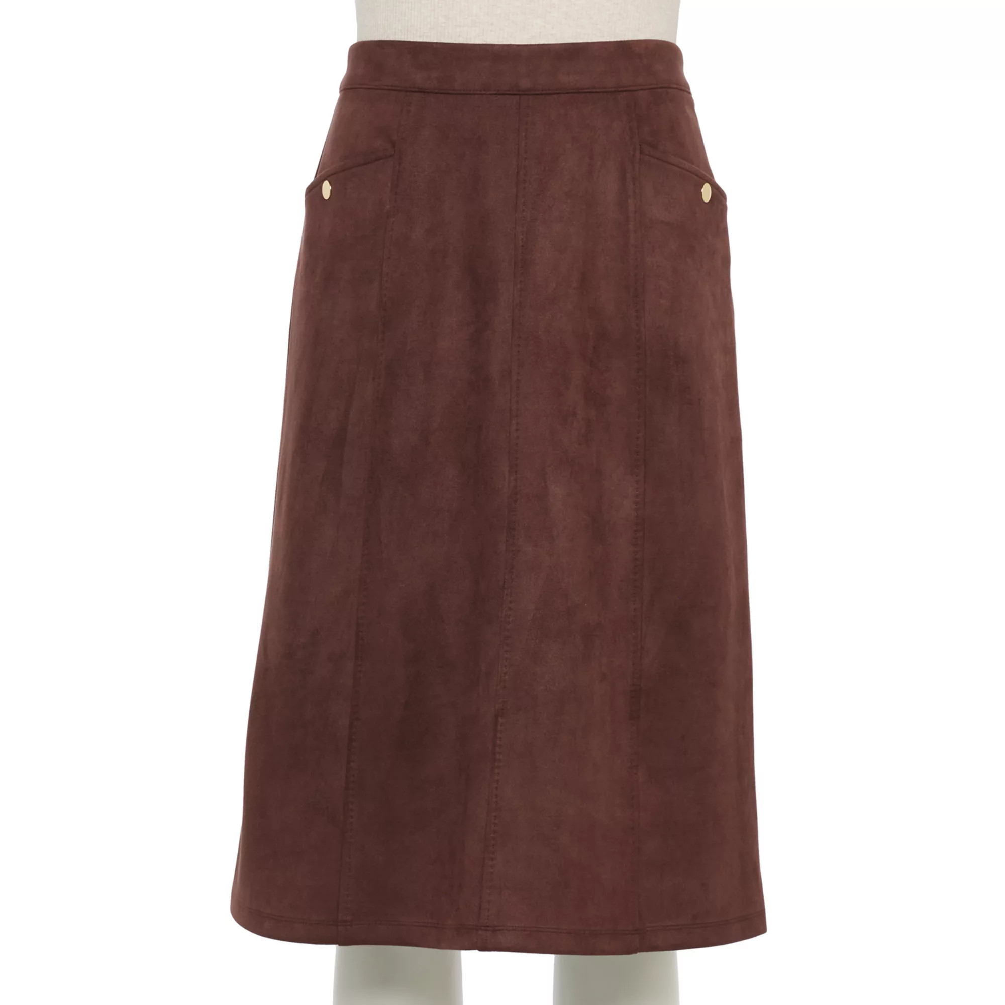 Women's Croft & Barrow® Suede Midi Skirt | Kohl's