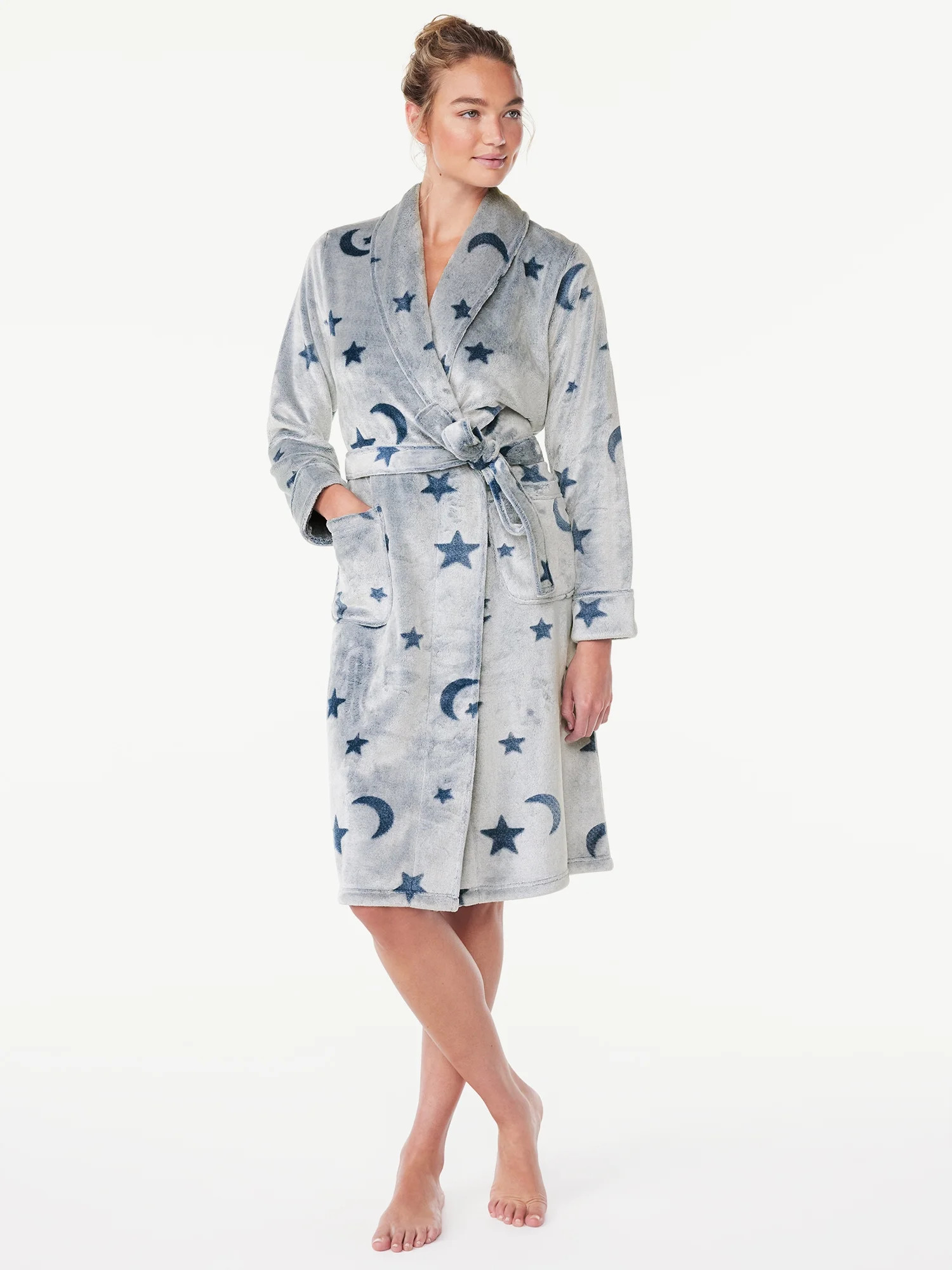 Joyspun Women's Plush Sleep Robe, Size S to 3X | Walmart (US)