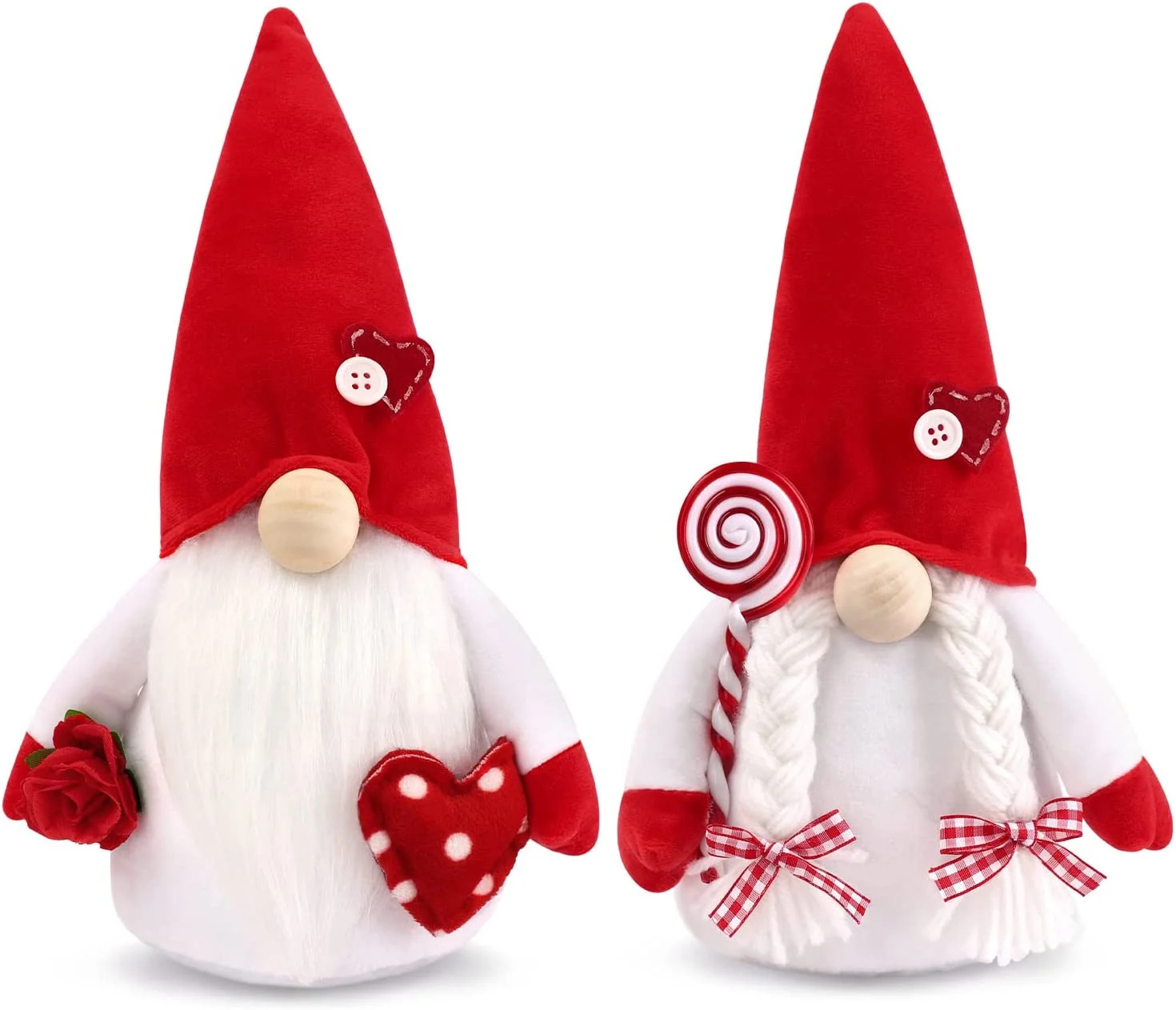 2PCS Valentines Day Gnome Plush Decorations Swedish Tomte Gnomes, Romantic Valentines Day Decor S... | Walmart (US)