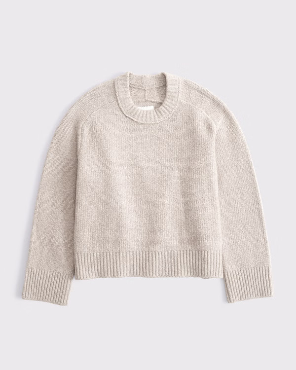 Women's The A&F Madeline Textural Crew Sweater | Women's Tops | Abercrombie.com | Abercrombie & Fitch (US)