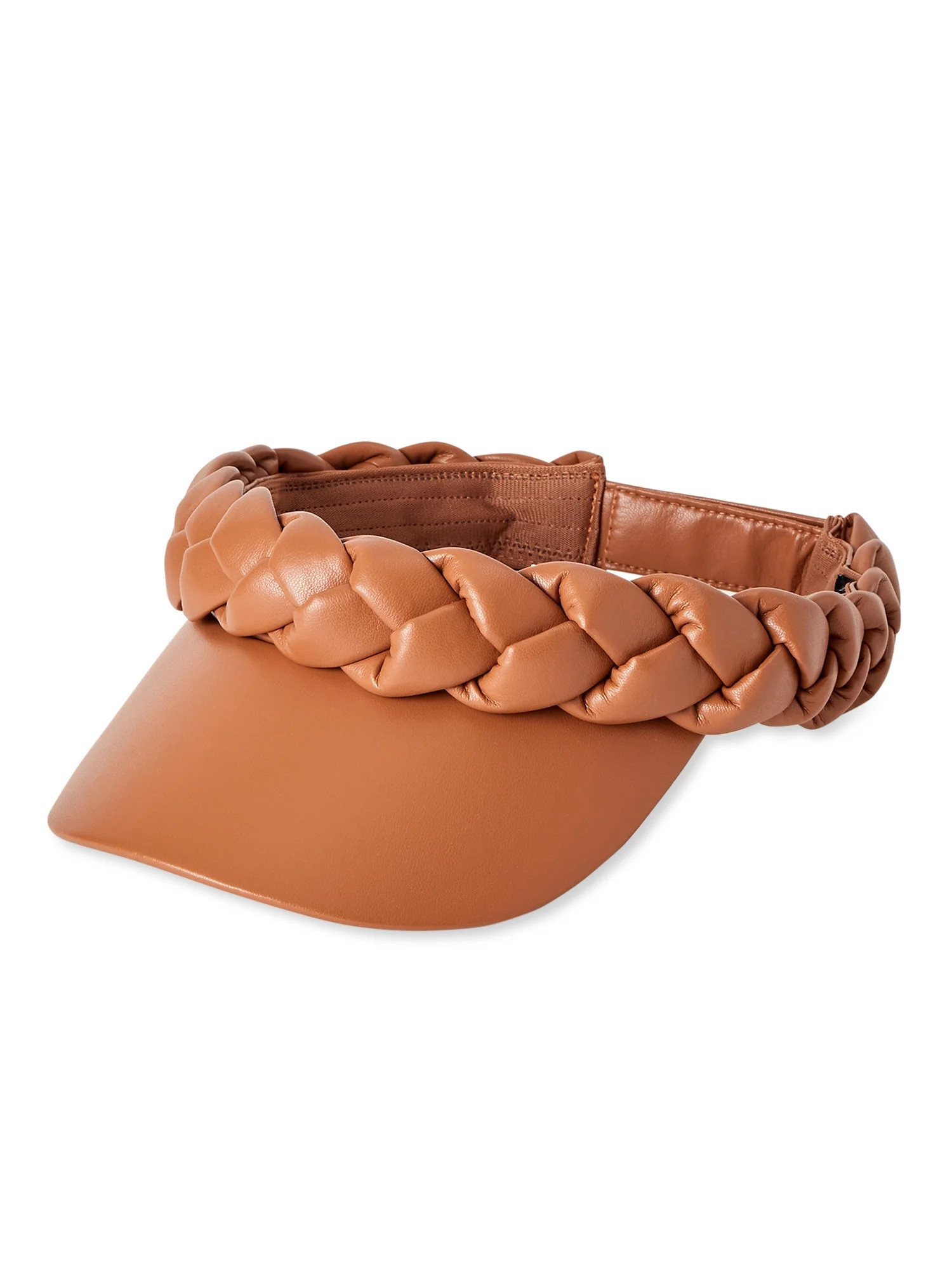 Madden NYC Women’s Faux Leather Braided Visor - Walmart.com | Walmart (US)