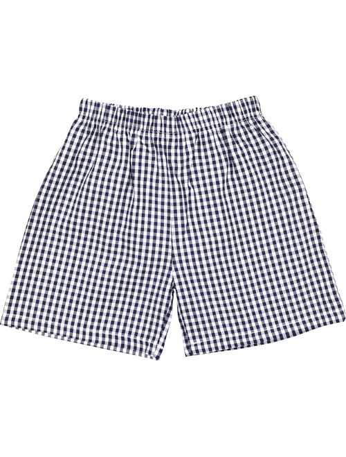 Navy Check Shorts | Cecil and Lou