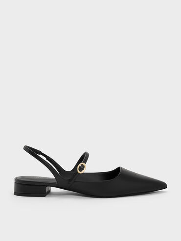 Slingback Mary Jane Flats
 - Black | Charles & Keith US