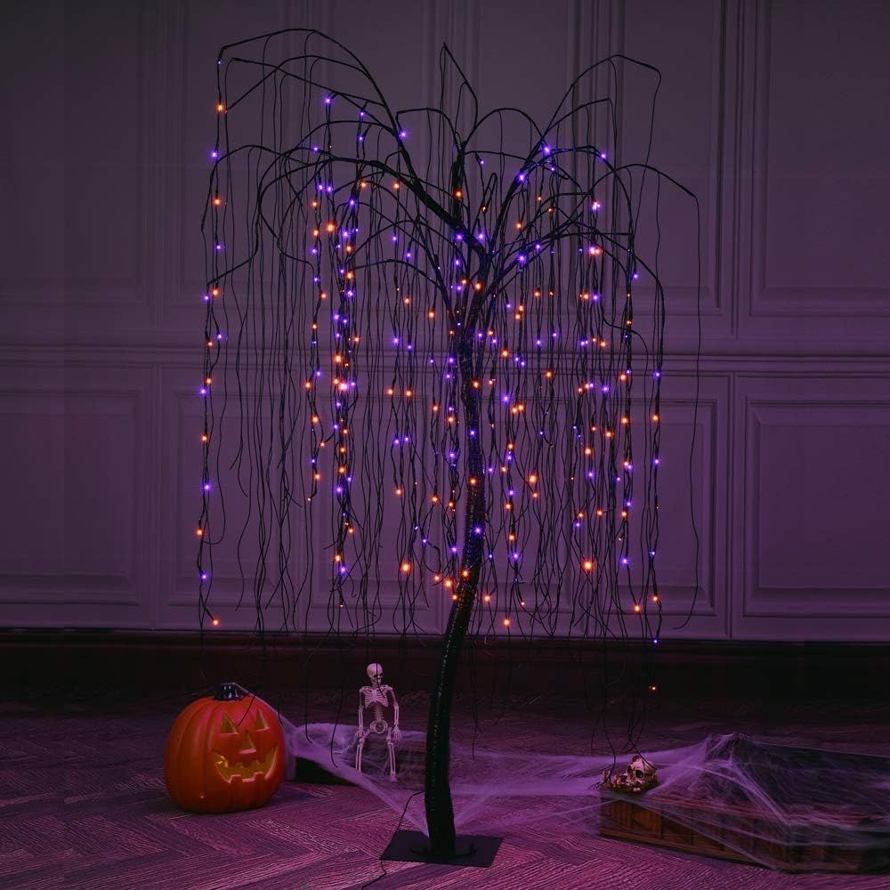 LIGHTSHARE 7 Feet Halloween Willow Tree, 256 LED Lights for Home, Festival, Nativity,Party, and Chri | Amazon (US)