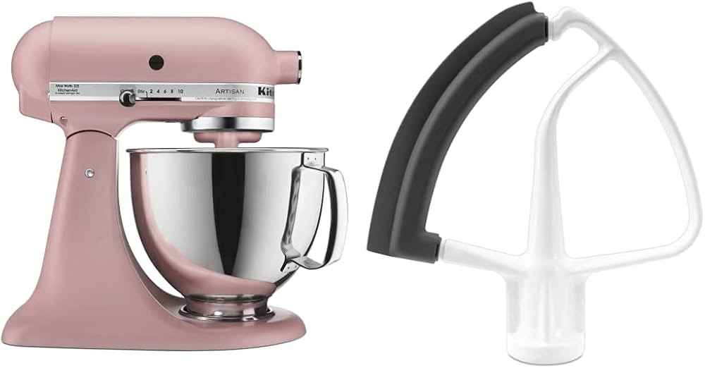 KitchenAid KSM150PSDR Artisan Stand Mixer- Dried Rose,5 Quart & KFE5T Flex Edge Beater (for Artis... | Amazon (CA)