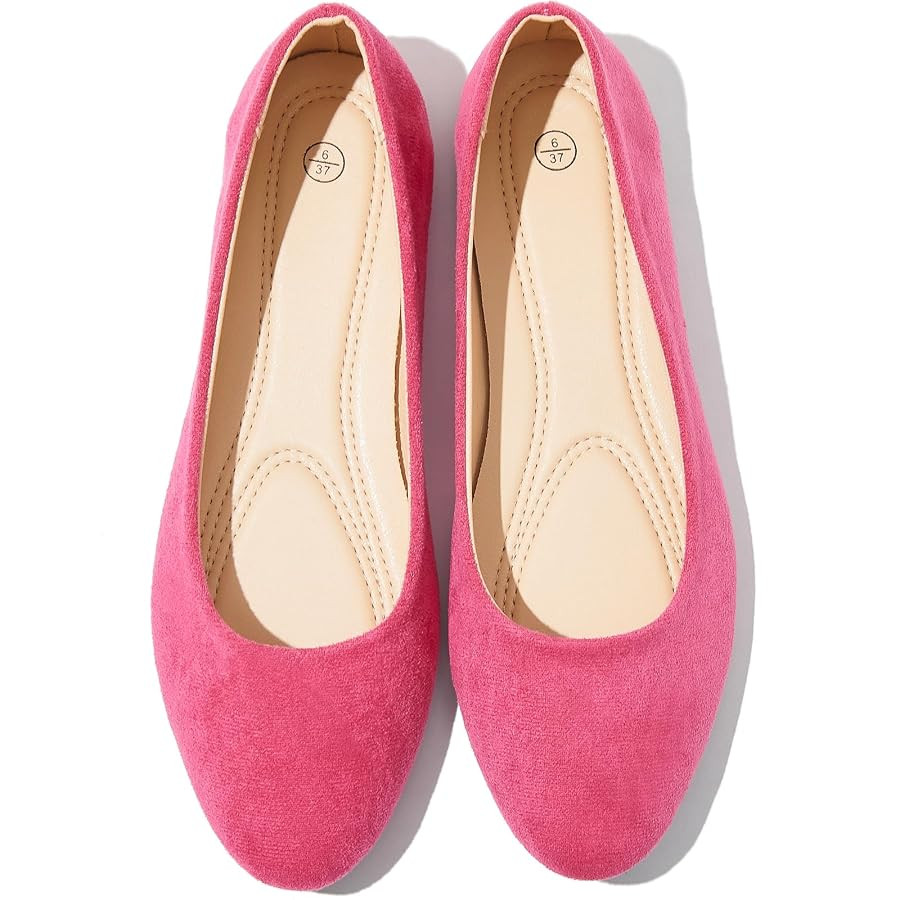 Shupua Flats for Women Round Toe Flat Shoes Dressy Black Ballet Flats Comfortable Womens Dress Sh... | Amazon (US)