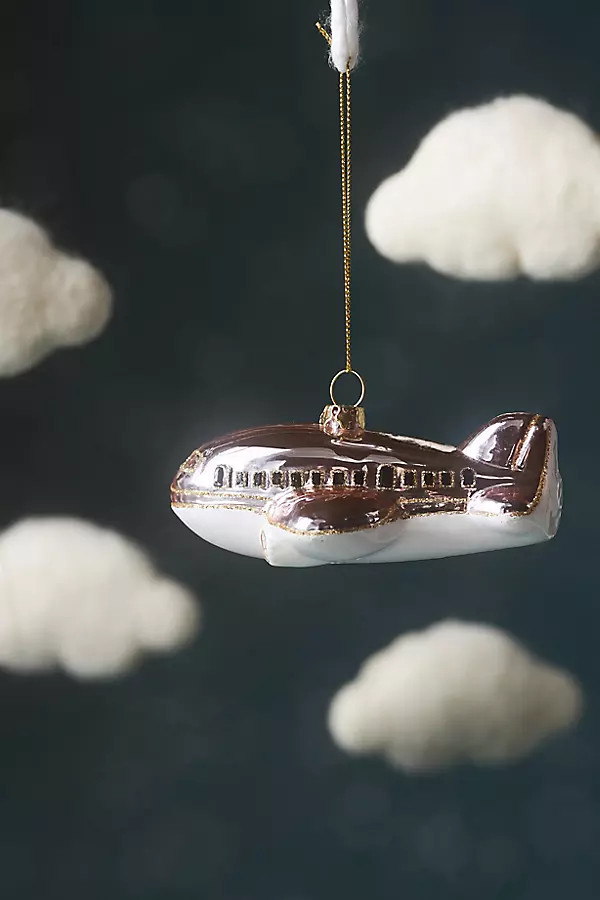 Glass Airplane Ornament | Anthropologie (US)