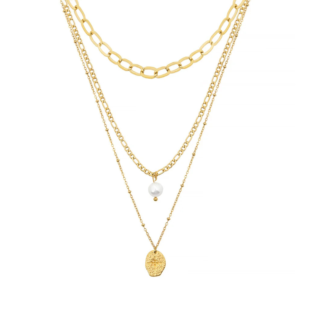 Cascade Pearl Layered Necklace | Bohomoon UK