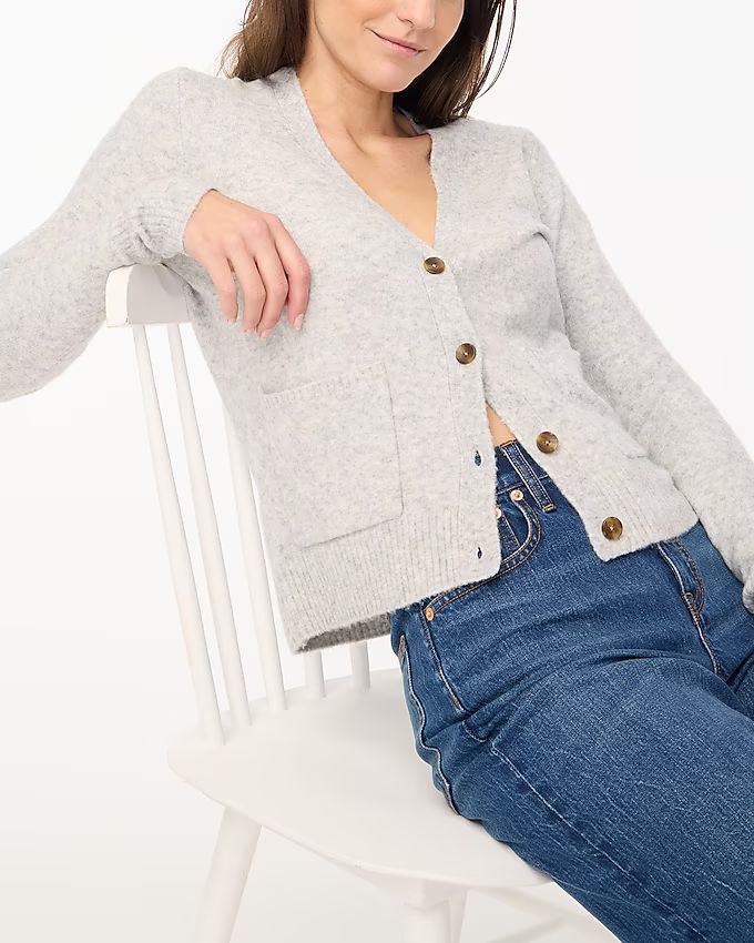 V-neck cardigan sweater in extra-soft yarn | J.Crew Factory