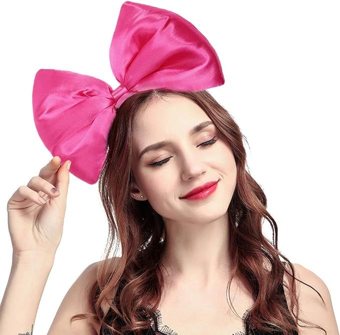 BUYITNOW Women Huge Bow Headband Cute Bowknot Hair Hoop for Halloween Cosplay | Amazon (US)