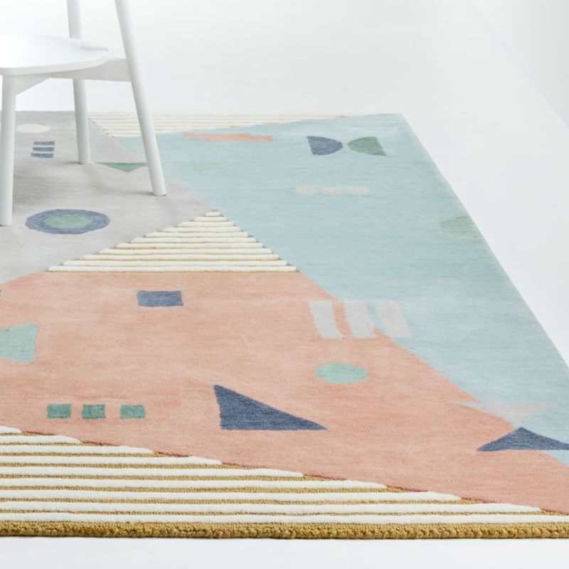 Elements Abstract Geometric Rug | Crate & Kids | Crate & Barrel