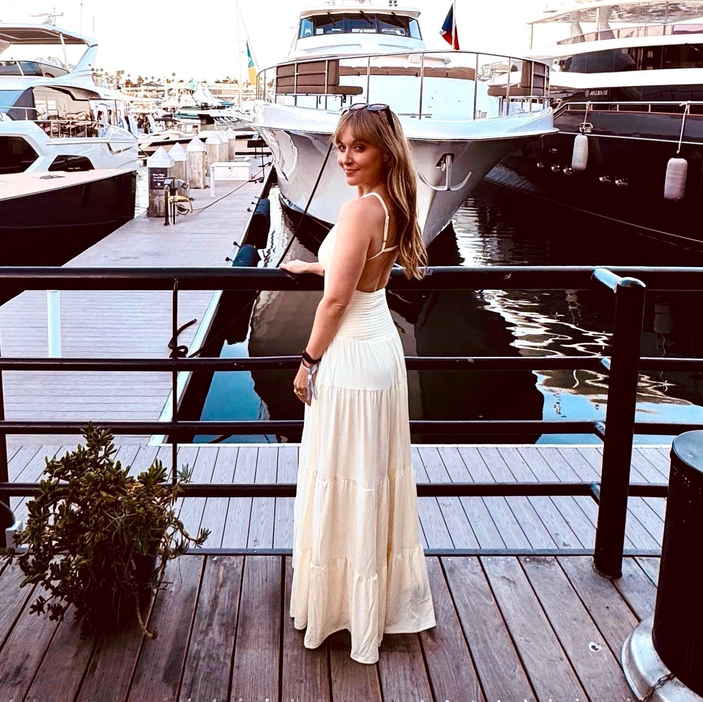 Great Summer Dress for a Boat Show or Vacation! #vacation #summerdress #backless #whitedress #maxidress 

#LTKTravel #LTKootd