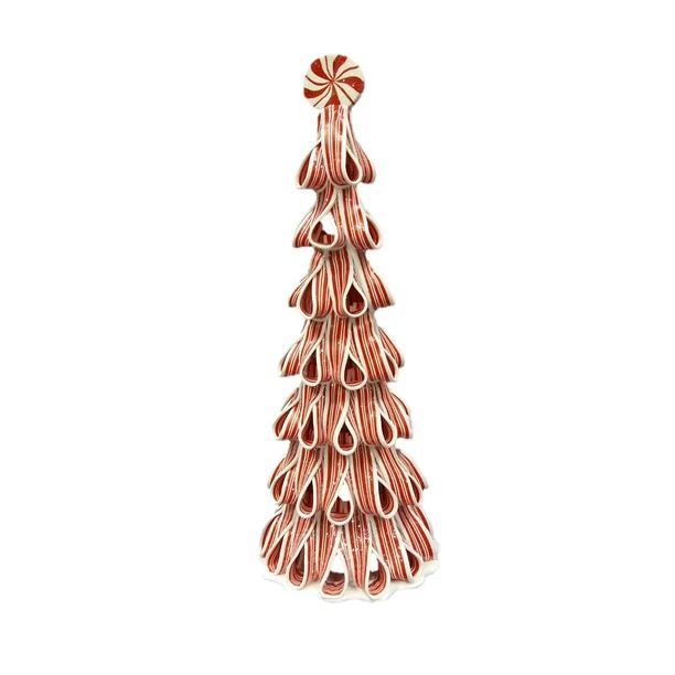 Holiday Time Red & White Clay Dough Christmas Tree Table Decoration - Walmart.com | Walmart (US)