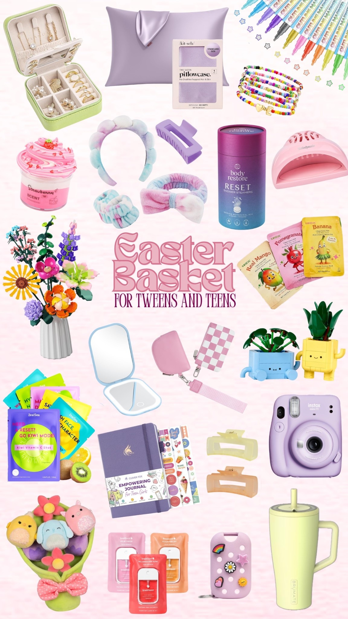 Easter basket teens girl. Easter basket fillers for Tween girl. Spa and beauty gifts for 12, 13, 14, 15 year olds. Non candy Easter basket stuffer. Self care gifts. 

#LTKKids #LTKBeauty #LTKselfcare