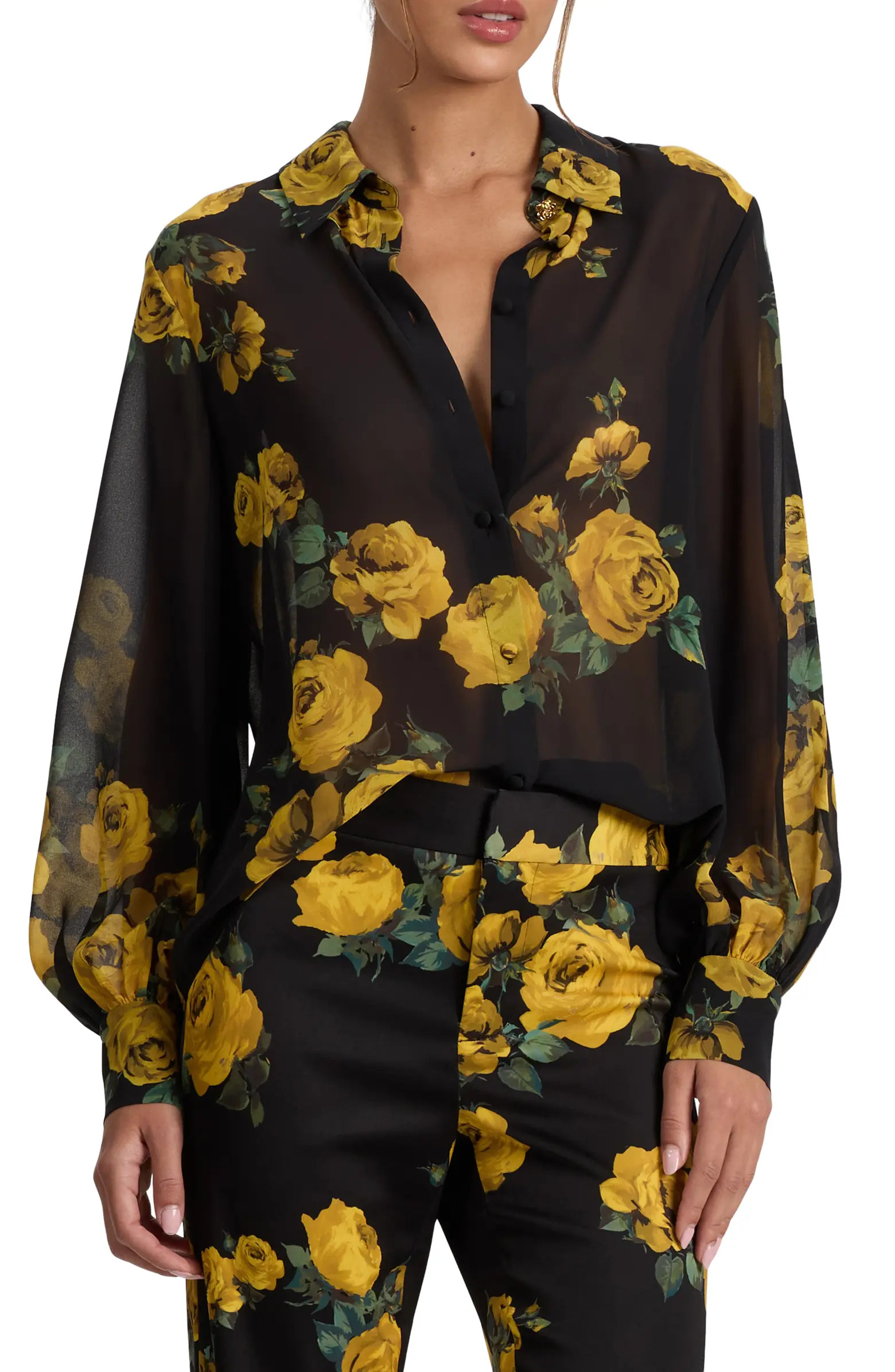 Alice + Olivia Candace Blouson Sleeve Shirt | Nordstromrack | Nordstrom Rack