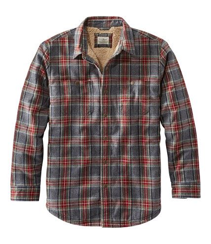 Men's Sherpa-Lined Scotch Plaid Shirt, Slightly Fitted | L.L. Bean