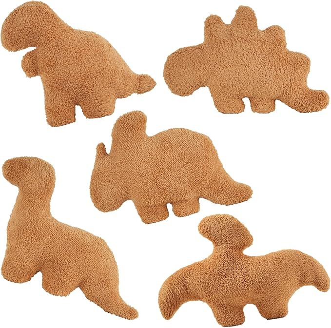 Dino Nugget Plush, 5 Pcs Chicken Nuggets Pillow Stuffed Toy, Funny Gifts for Kids Adults Girlfrie... | Amazon (US)