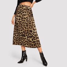 Elastic Waist Leopard Print Skirt | SHEIN