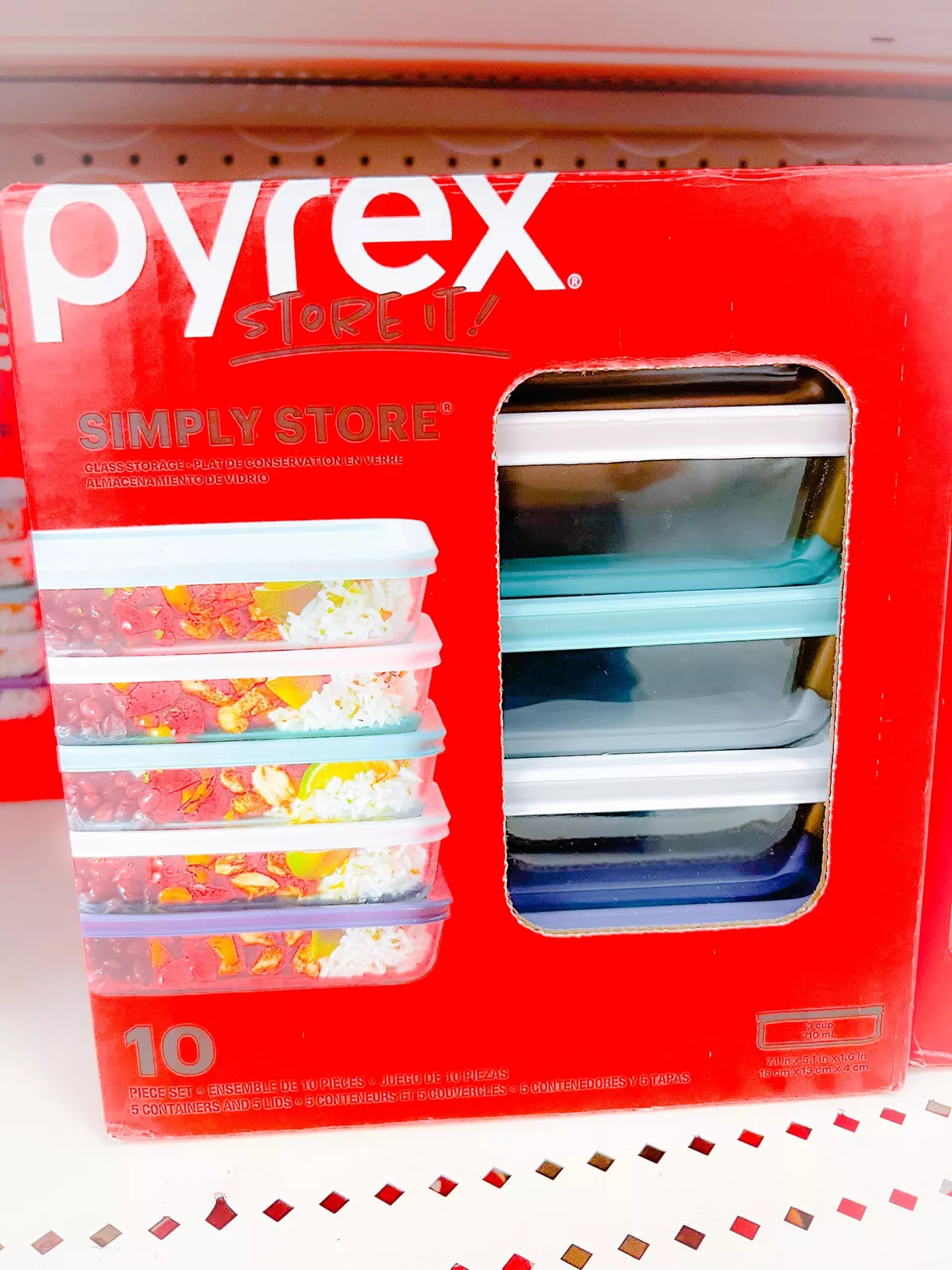 Simply Store 10-Piece Meal Prep Set with Lids, Pyrex