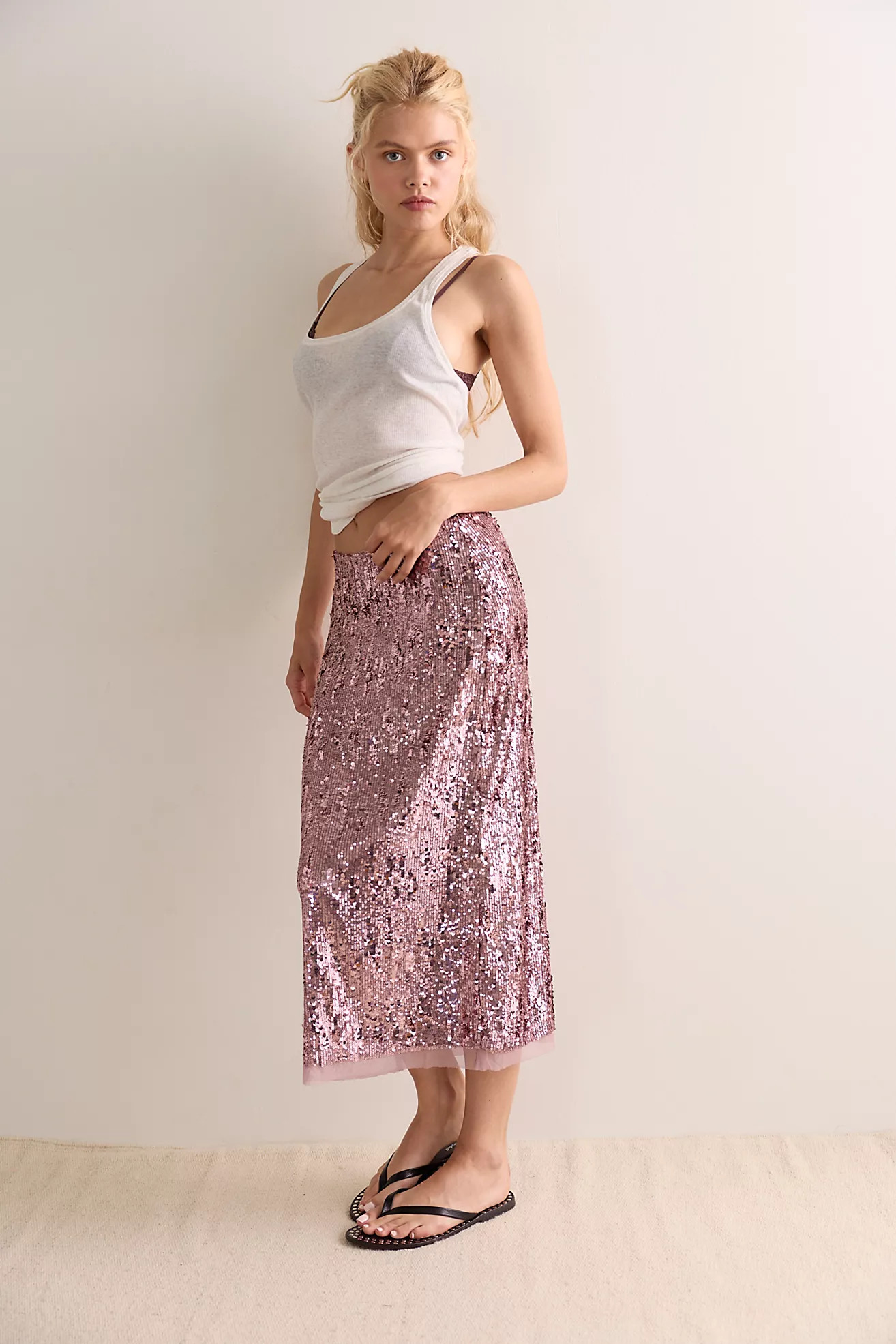 Party Trick Sequin Midi Slip Skirt | Free People (Global - UK&FR Excluded)