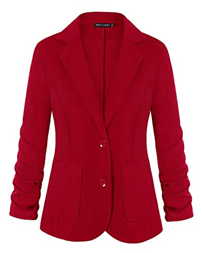 Unifizz Women's Casual 3/4 Sleeve Notched Collar Button Front Slim Work Office Blazer Jacket #Flo... | Amazon (US)