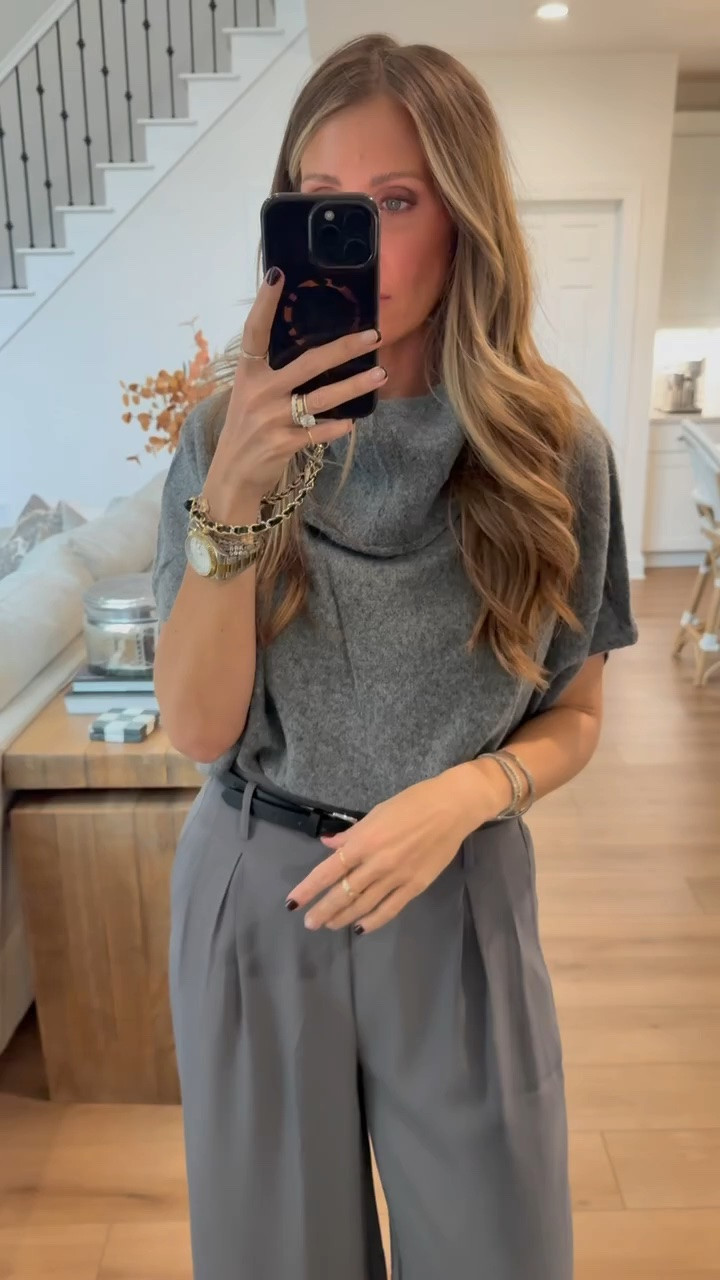 Monochrome office outfits are one of my favorite ways to look put together without overthinking it. This gray on gray combination feels polished but still comfortable for a full day, and the simple pieces make it easy to recreate.

monochrome outfit, office outfit, gray outfit, workwear style, wide leg pants, fall work outfit, business casual outfit, neutral outfit, women’s fall fashion, everyday style, TheMomInStyle

#LTKootd #LTKWorkwear #LTKSeasonal