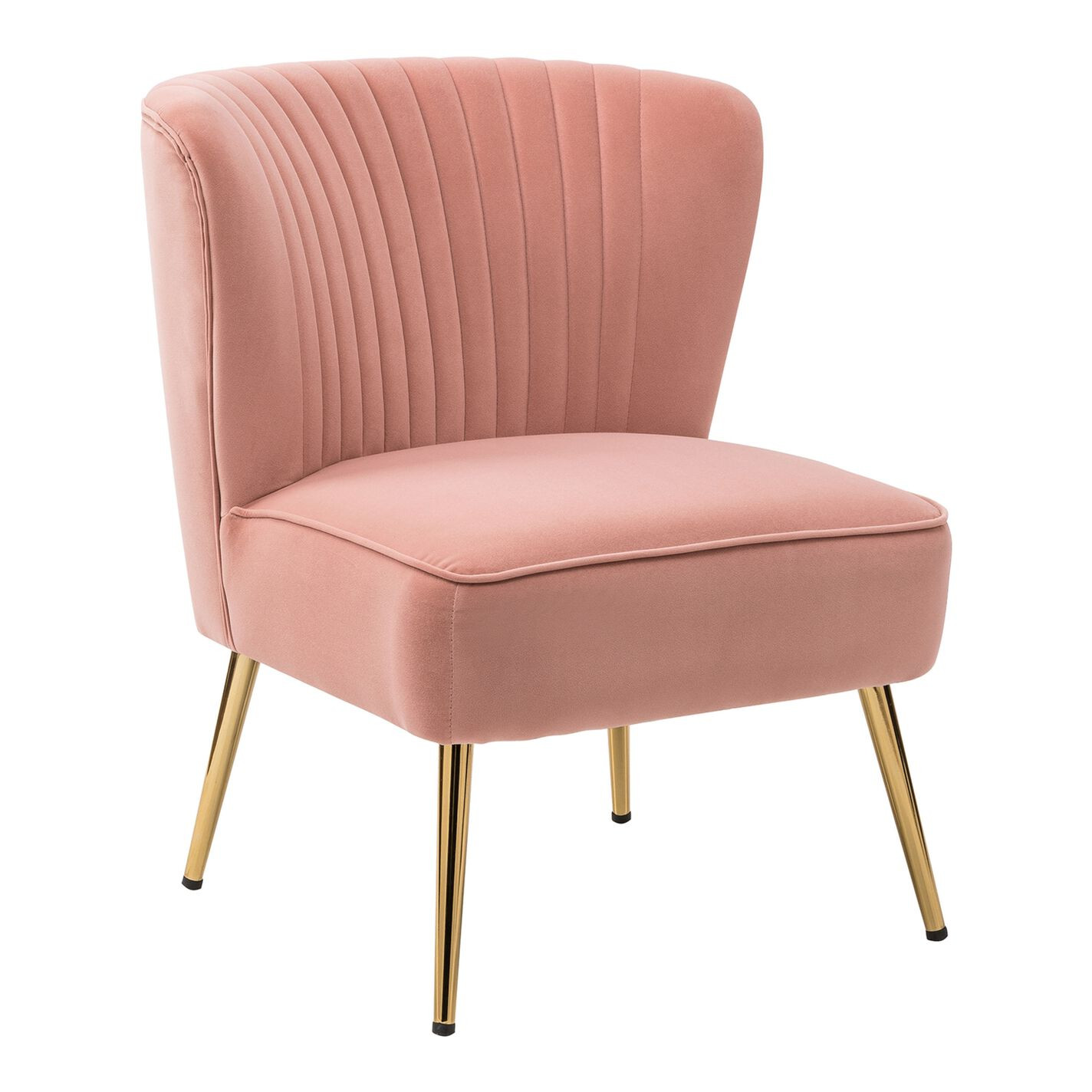 Gretna Velvet Channel Back Upholstered Chair | World Market