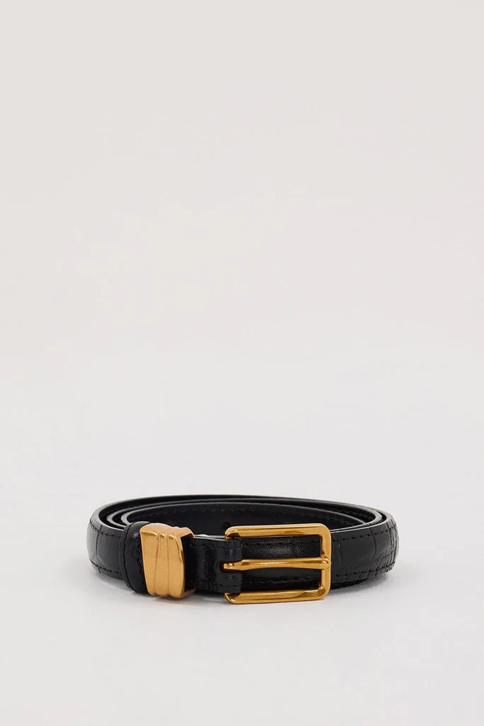 NOAH THE LABEL BLACK CROC BELT | DISSH